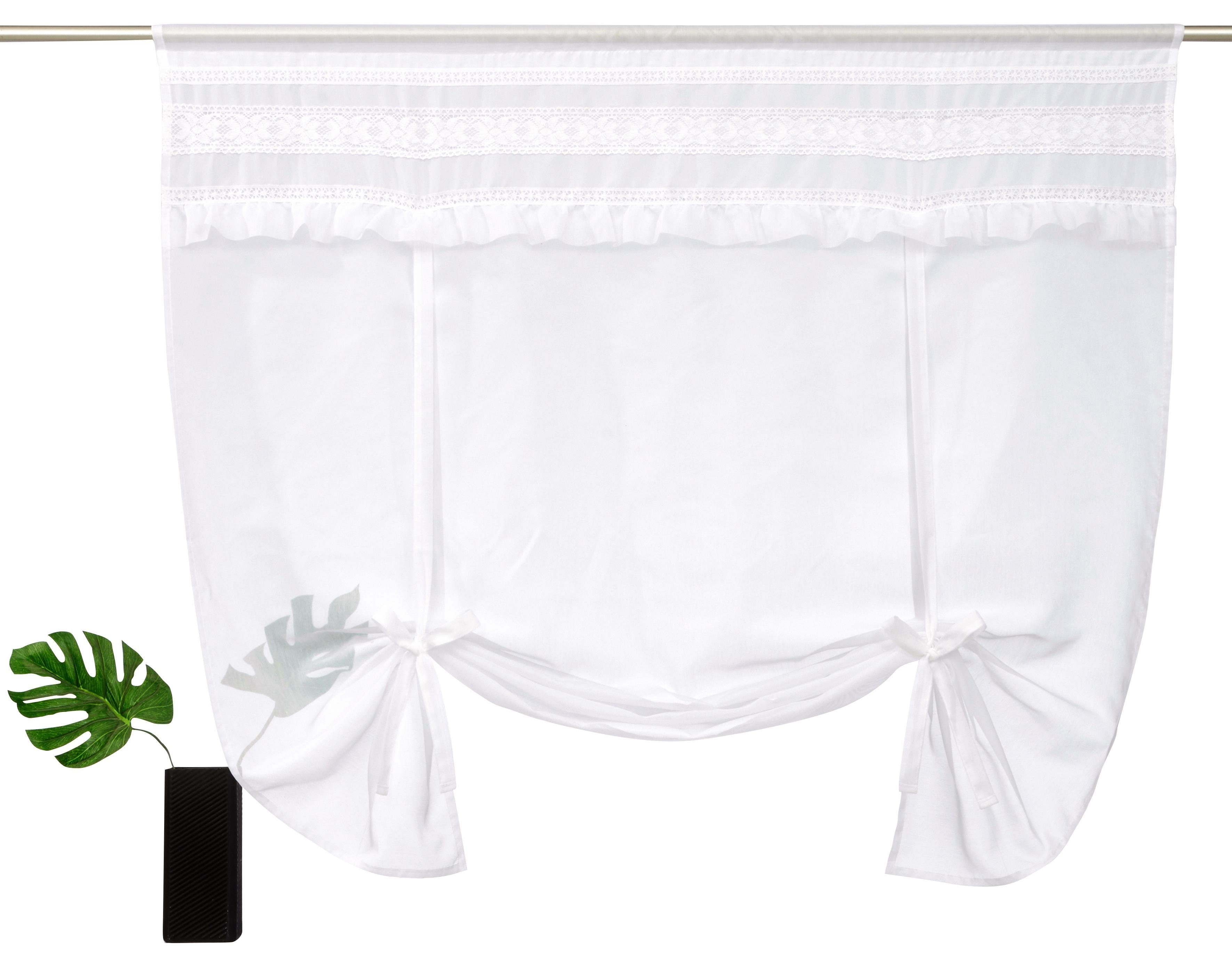 Home affaire Bindegardine LISA (1 St), Stangendurchzug, transparent, transp günstig online kaufen