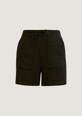 Comma Hose & Shorts Regular: Shorts aus Leinen Ziernaht