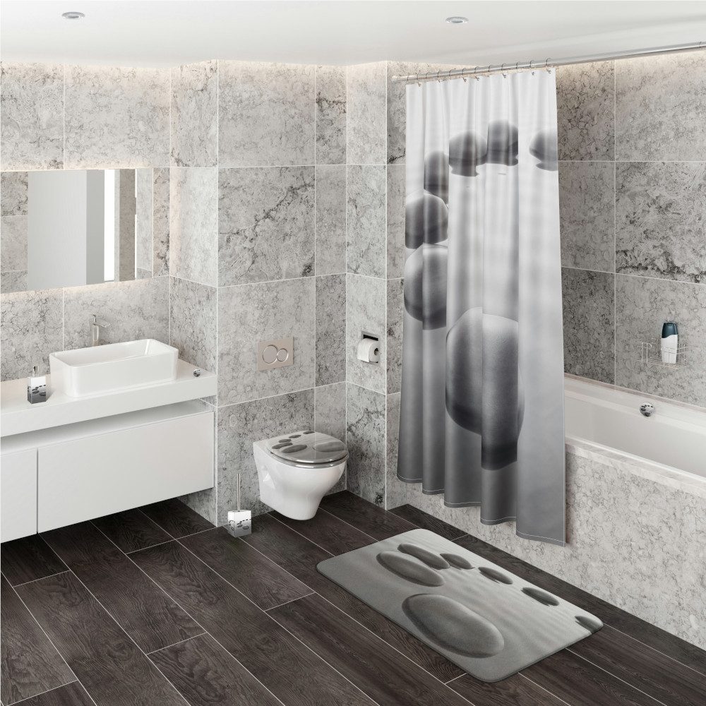 Sanilo Badematte Black Stones, rutschhemmend, waschbar, schnelltrocknend, P günstig online kaufen