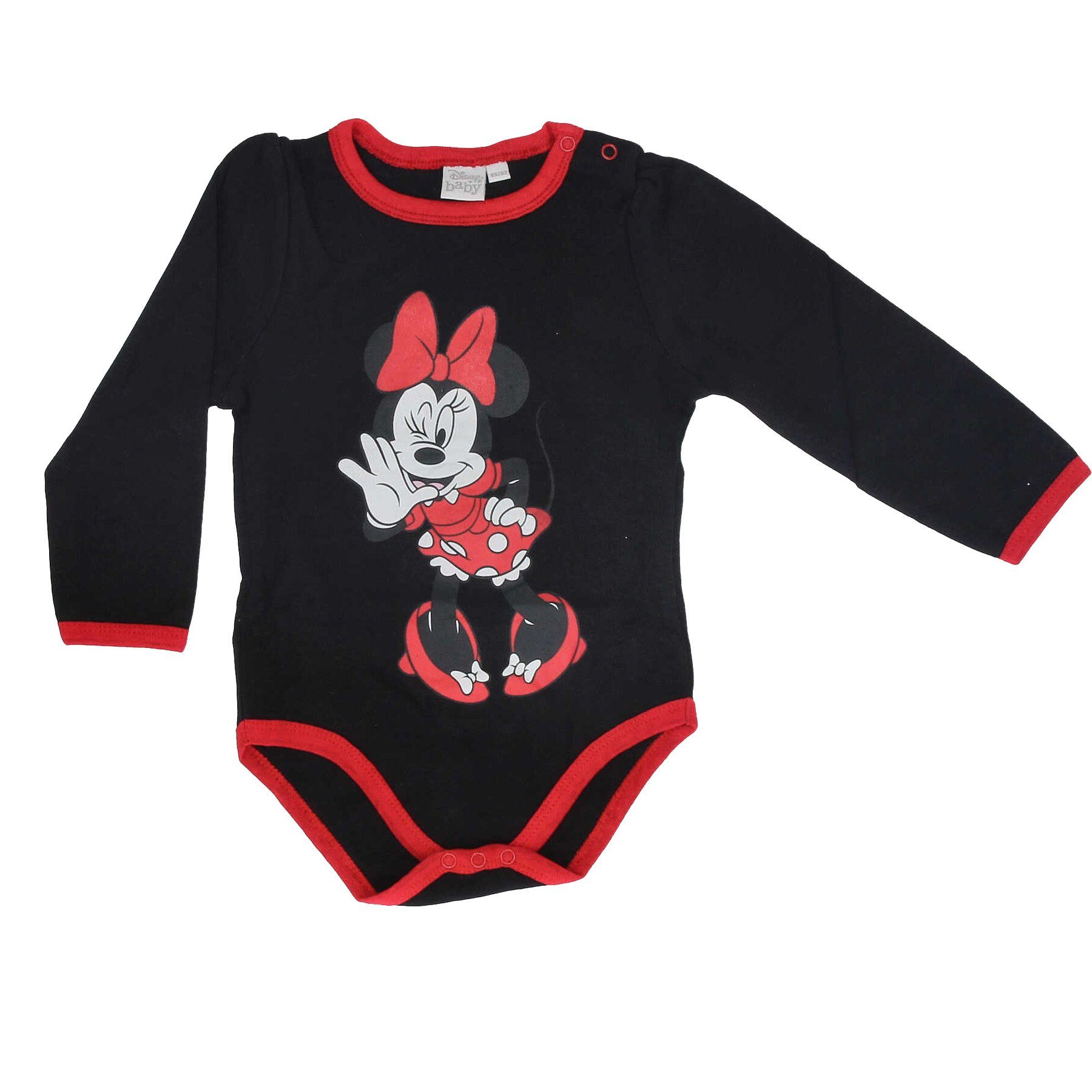 Disney Langarmwickelbody Disney Minnie Maus Baby 2er Pack langarm Body Strampler Gr. 62 bis 92