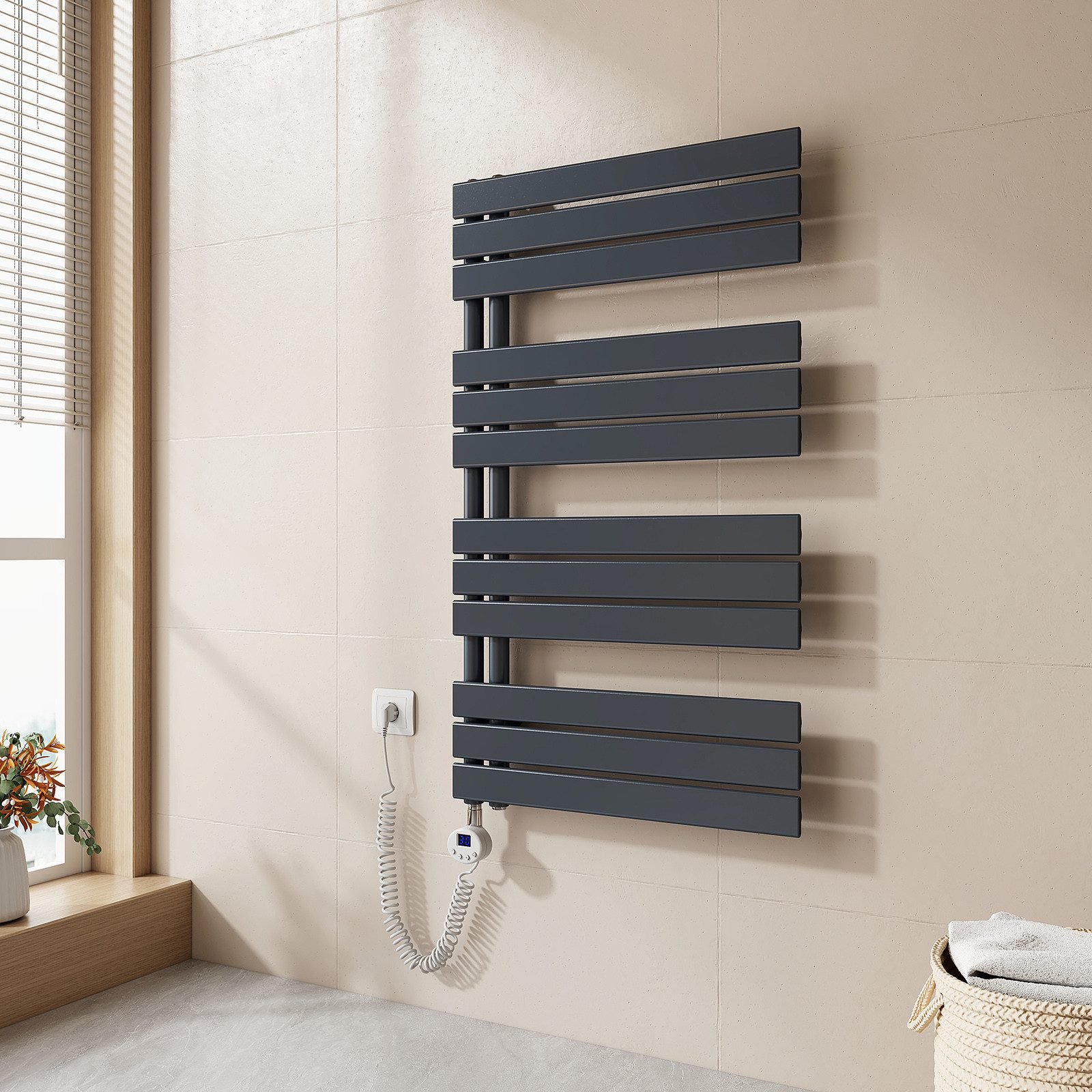 EMKE Paneelheizkörper Elektrischer Badheizkörper Handtuchwärmer mit günstig online kaufen