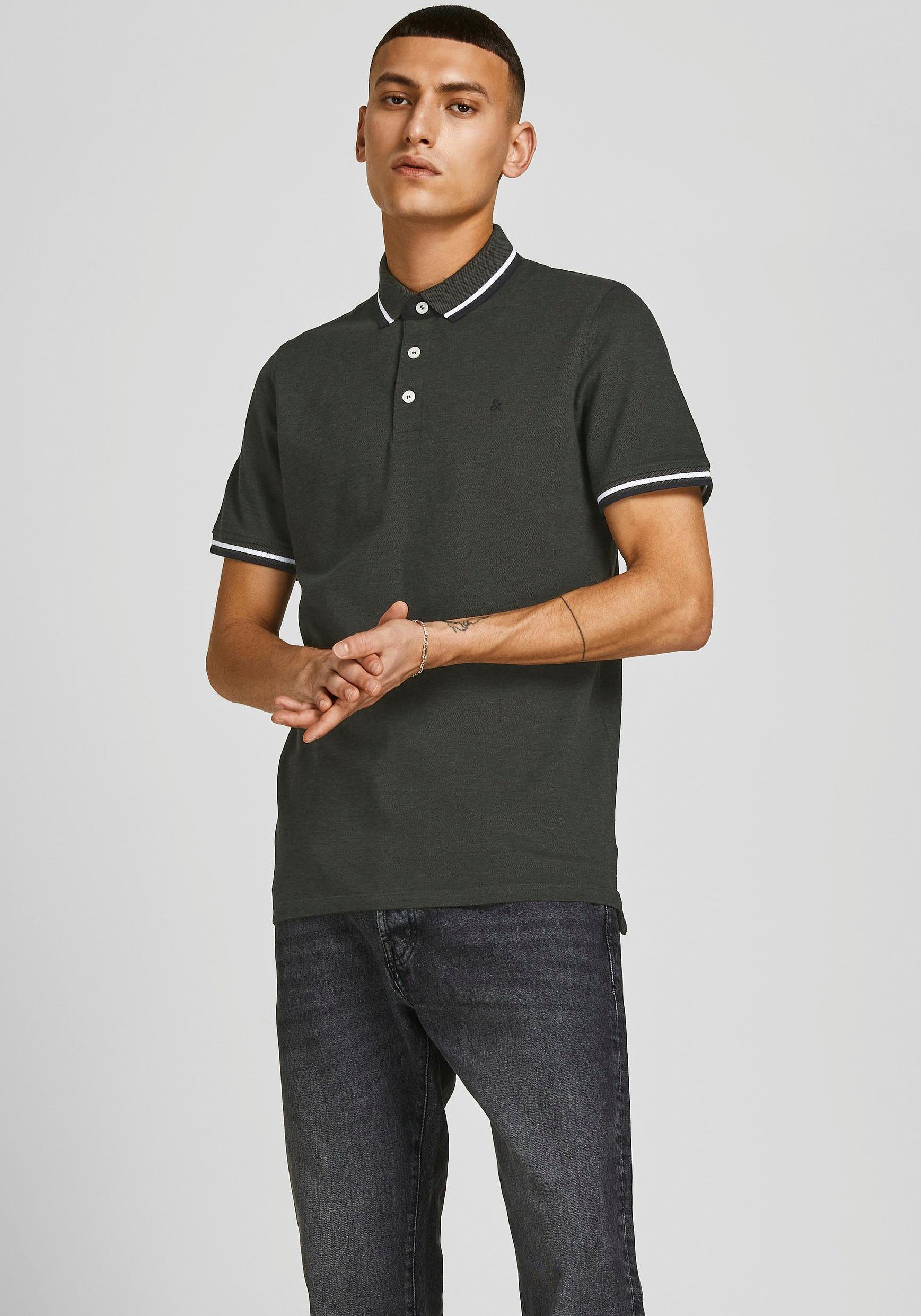 Jack & Jones Poloshirt JJEPAULOS Poloshirt mit klassischem Kragen und figur günstig online kaufen