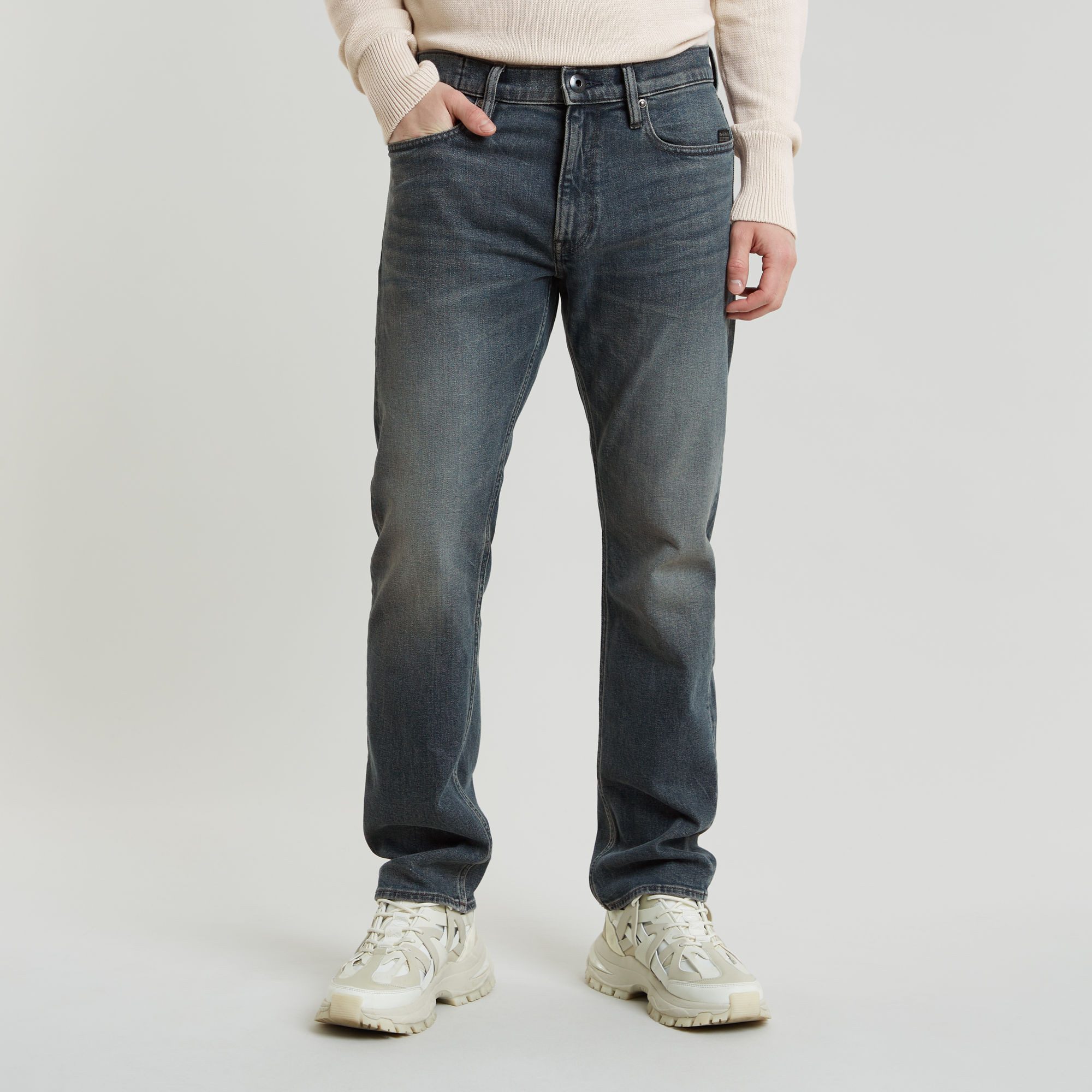 G-STAR Straight-Jeans Mosa Straight mit hellen Nähten günstig online kaufen