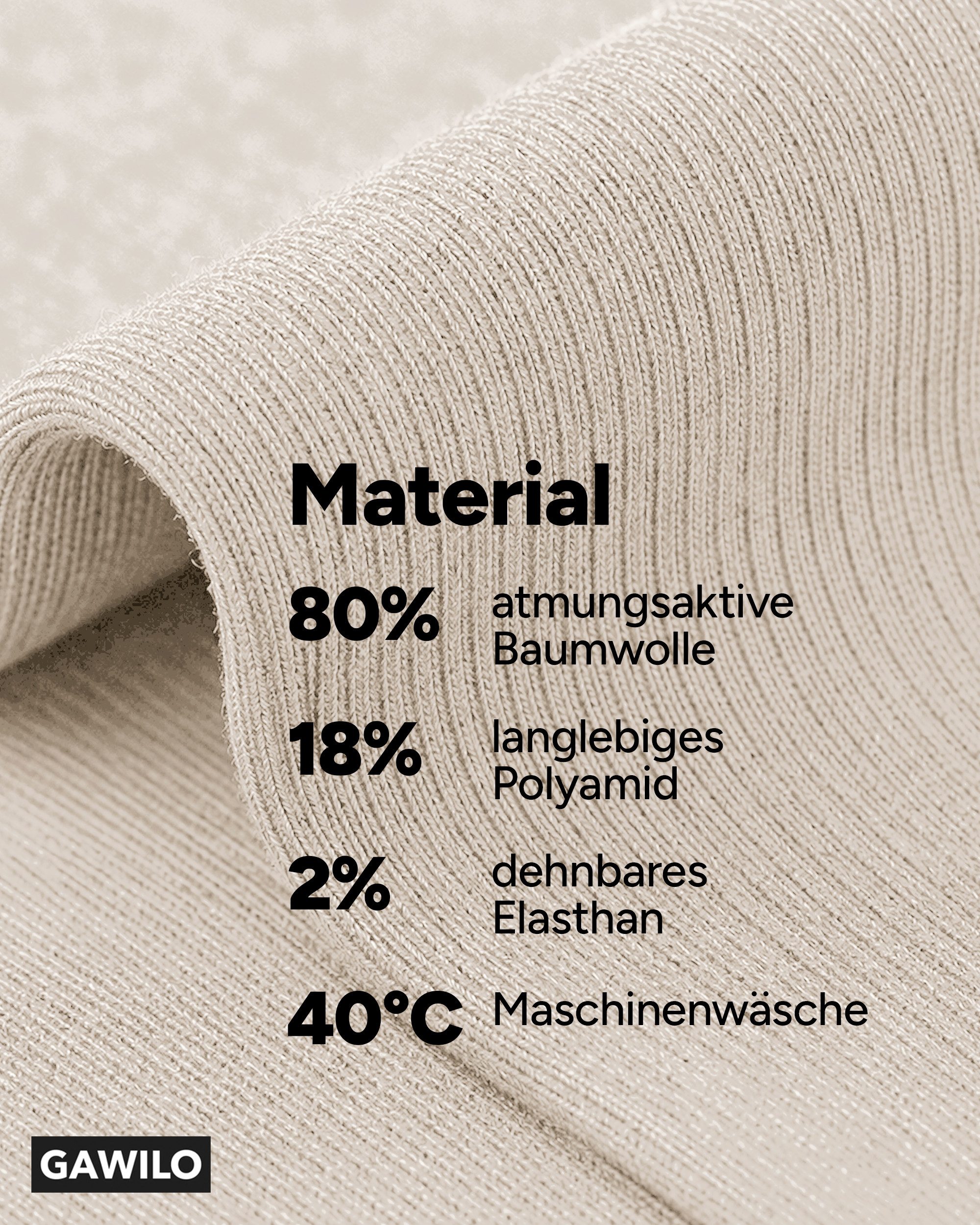 GAWILO Diabetikersocken für Herren, ohne Gummidruck, extra weiter Komfortbund, Business Socke (6 Paar) extra breiter Piquet - Strick am Bund – Bild 4 von 5