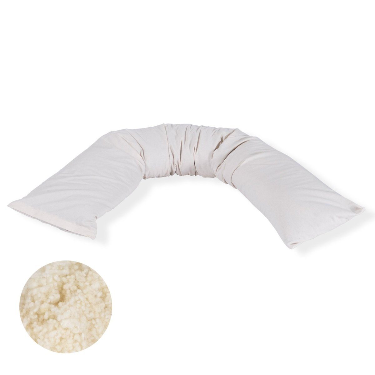 speltex Stillkissen mit Schafwoll-Füllung, 1-tlg., Füllung variabel, 170 x 28 cm