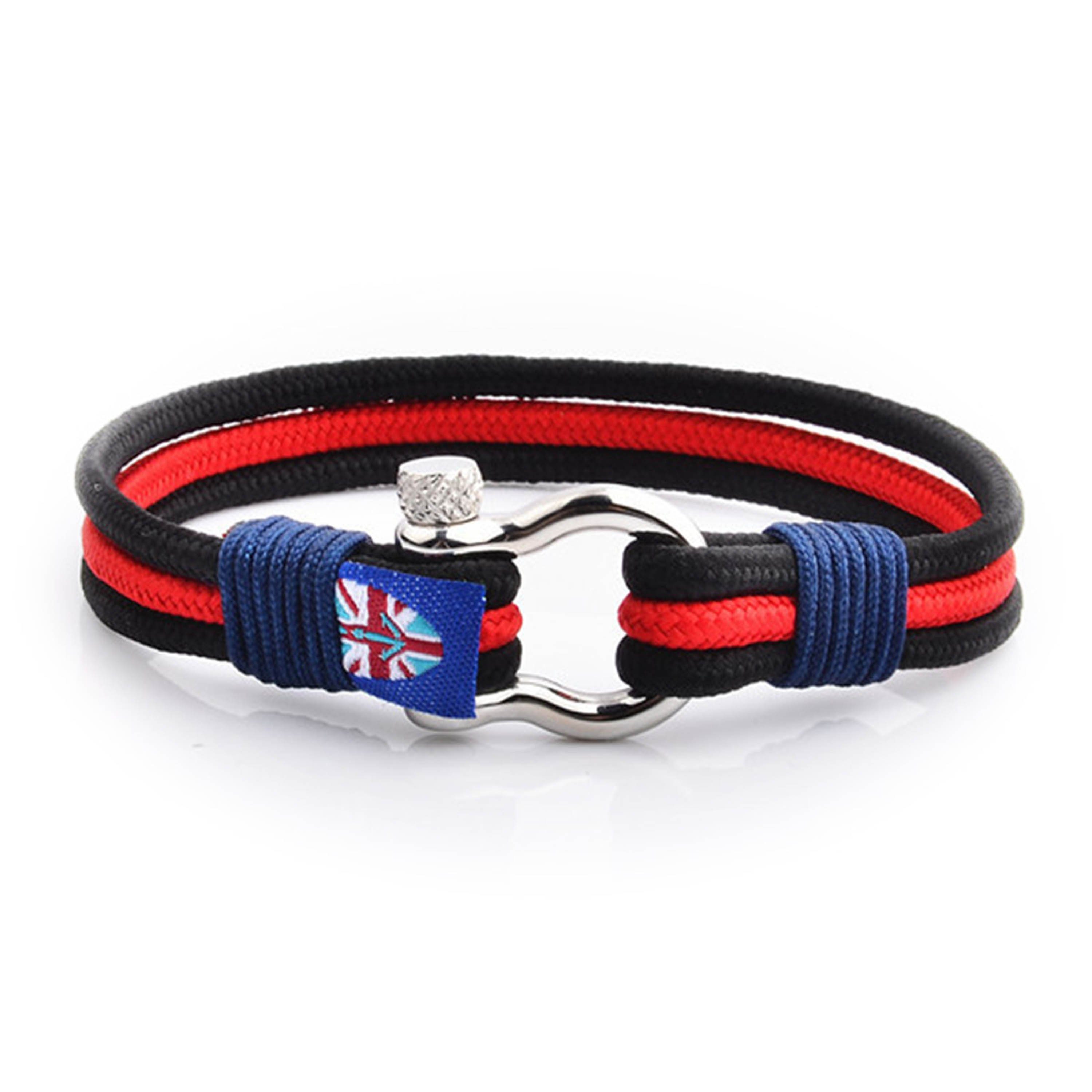 UNIQAL.de Armband Maritime Armband aus Segeltau "SUNSET" nautics, Schäckel verschluss (Edelstahl, Segeltau, Casual nautics style, handgefertigt) Koi