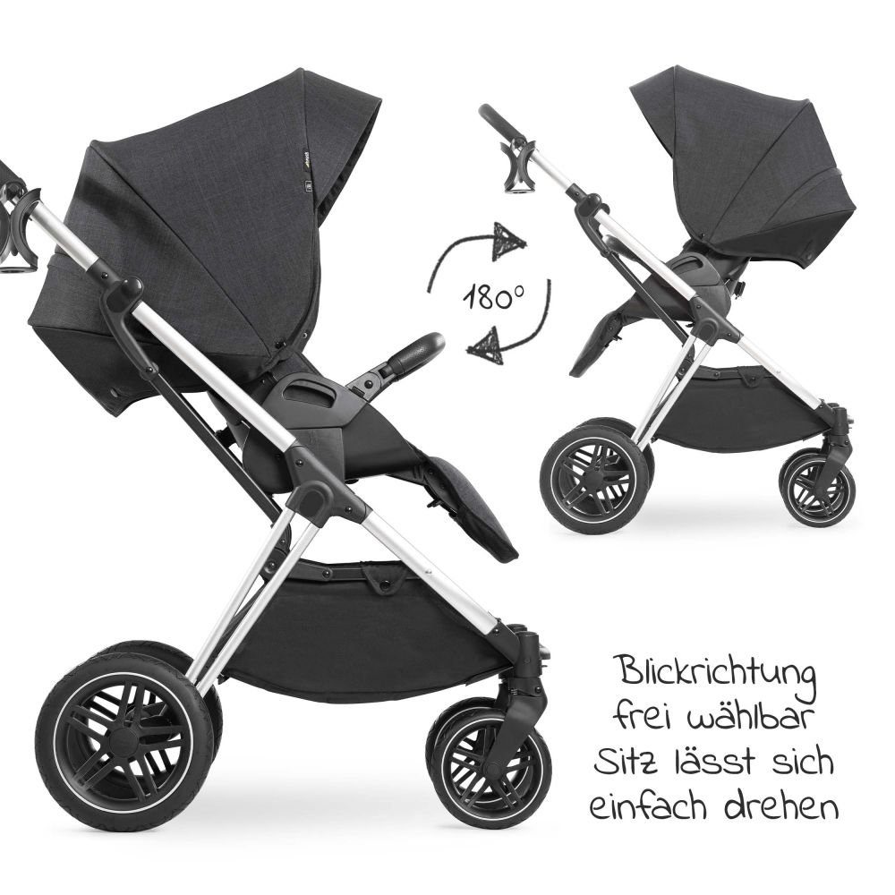 Hauck Kinderwagenaufsatz Hauck X - Melange Vision Sitzeinheit Black