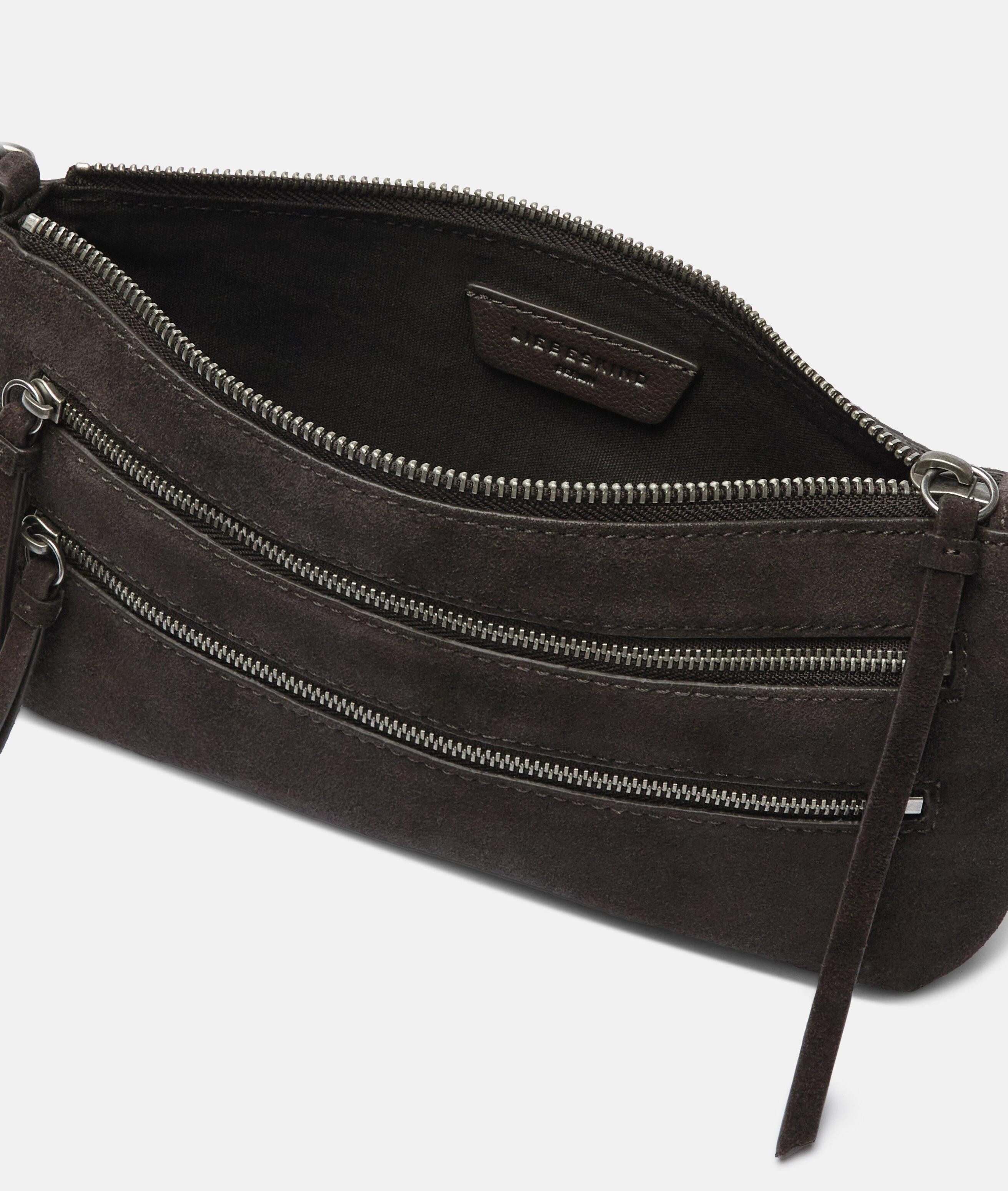 Liebeskind Berlin Umhängetasche Single Zena Crossbody S, Handliche Umhängetasche aus weichem Veloursleder