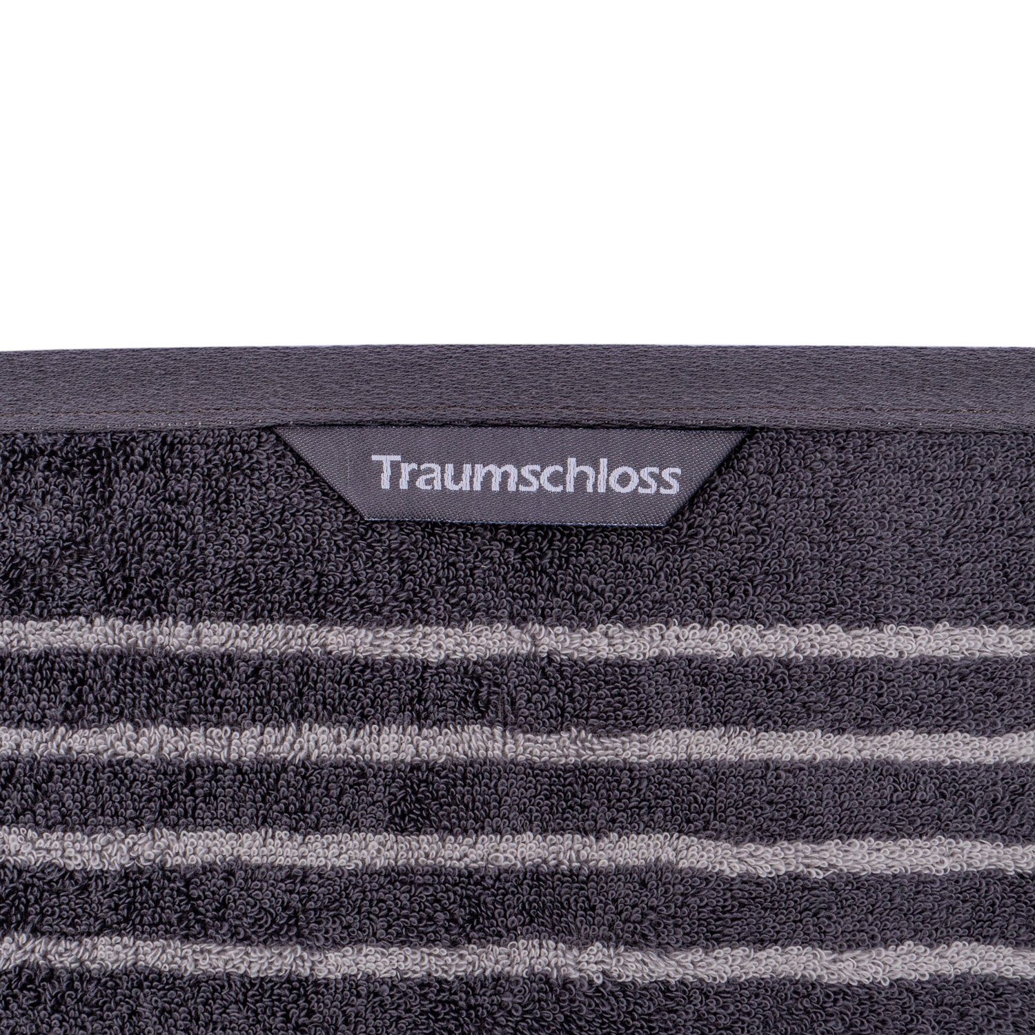Traumschloss Duschtuch Frottier 100% hellgrau Stripes, absolut hautsympathisch Baumwolle, (1-St)