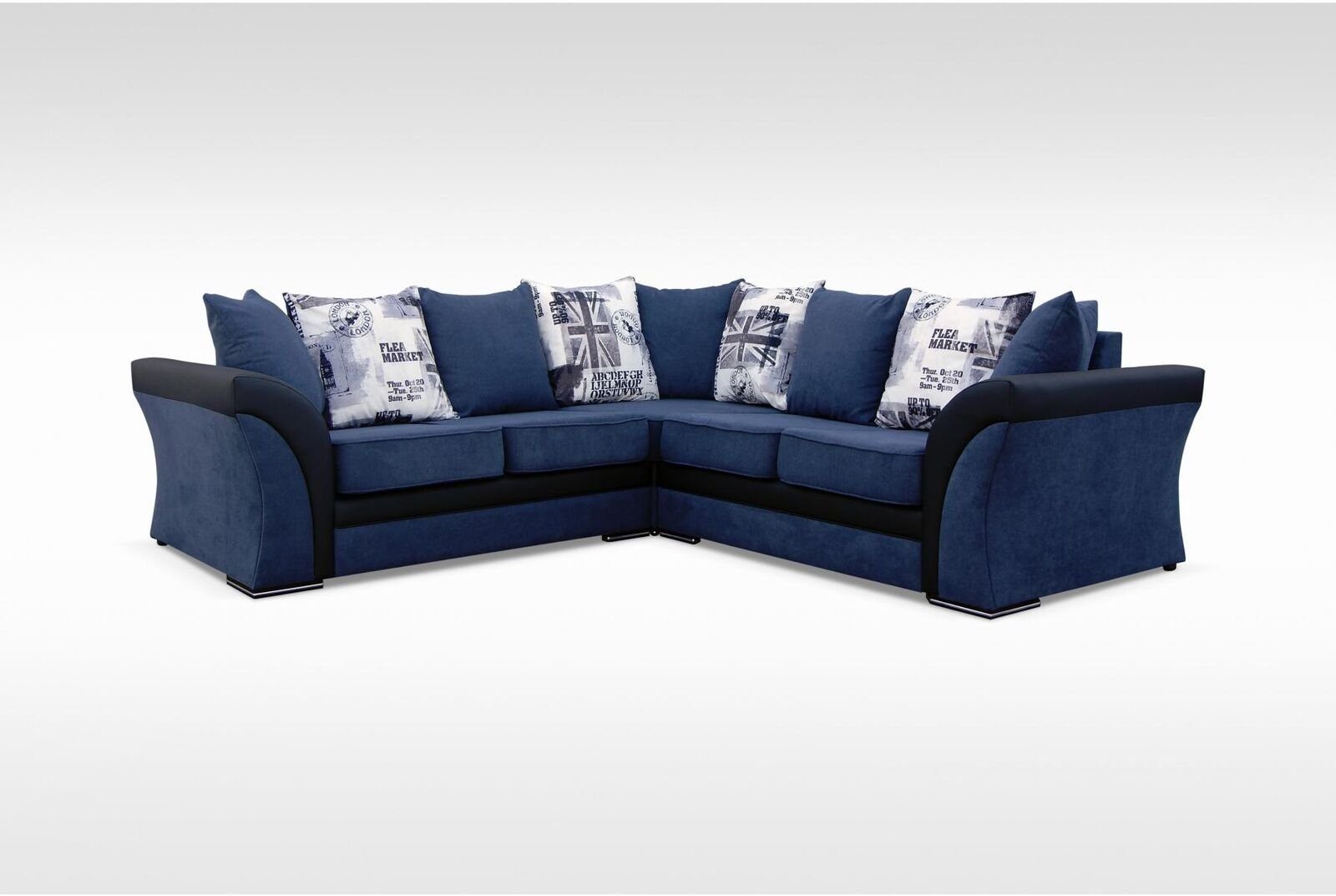 JVmoebel Ecksofa, Wohnlandschaft Relax Sofa Design Couch Lounge Sofas Eck Neu Ecksofa Blau