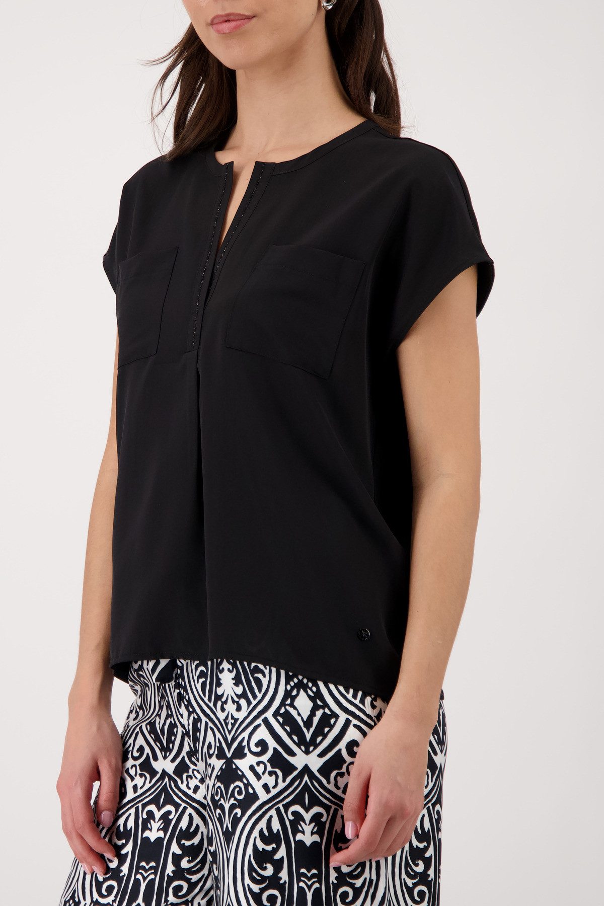 Monari Schlupfbluse Regular fit mit Schmuckdetails