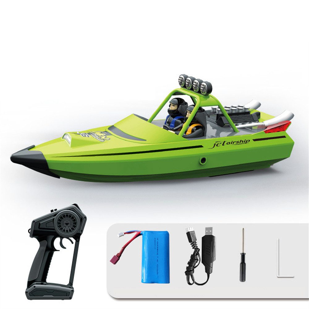 Insma RC-Boot 2,4GHz Rennboote Ferngesteuertes Schiff 200m (für Pools und Seen), mit LED-Licht,30km/h