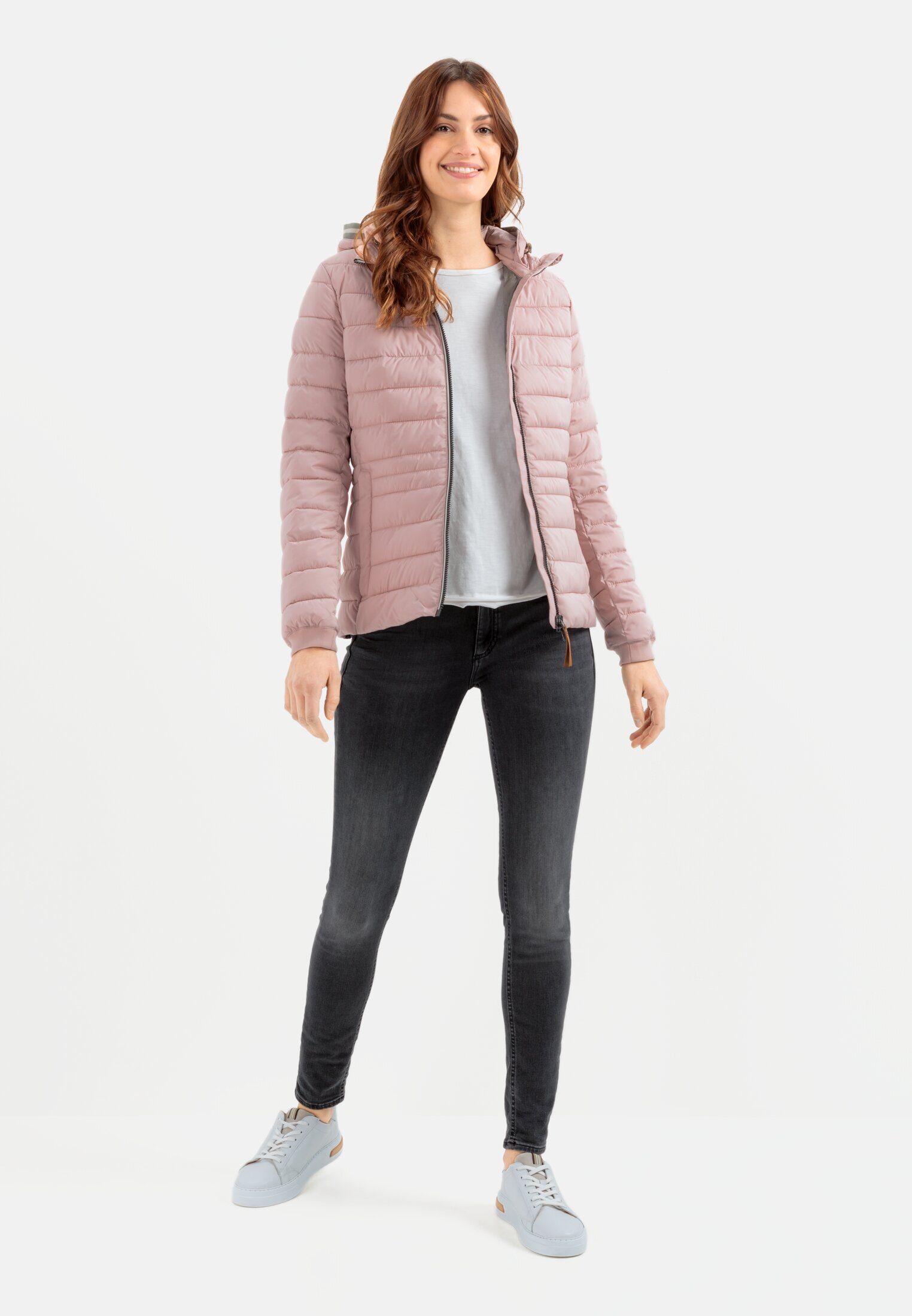 camel active Steppjacke mit Kapuze abnehmbarer Rose