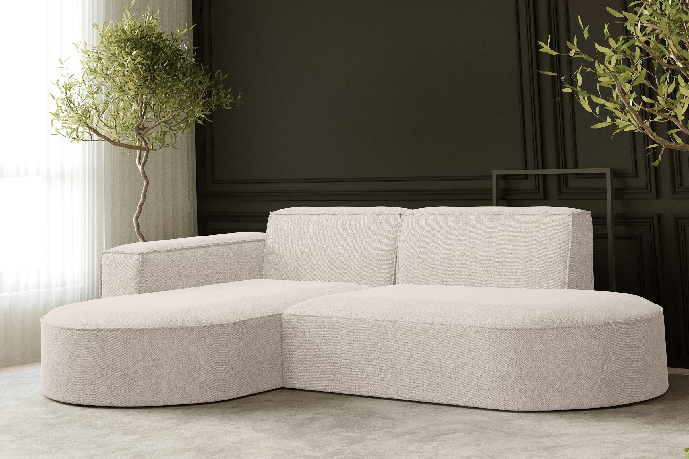 Kaiser Möbel Ecksofa Designer MODENA STUDIO L stoff Cord, Verita,Boucle, Ec günstig online kaufen