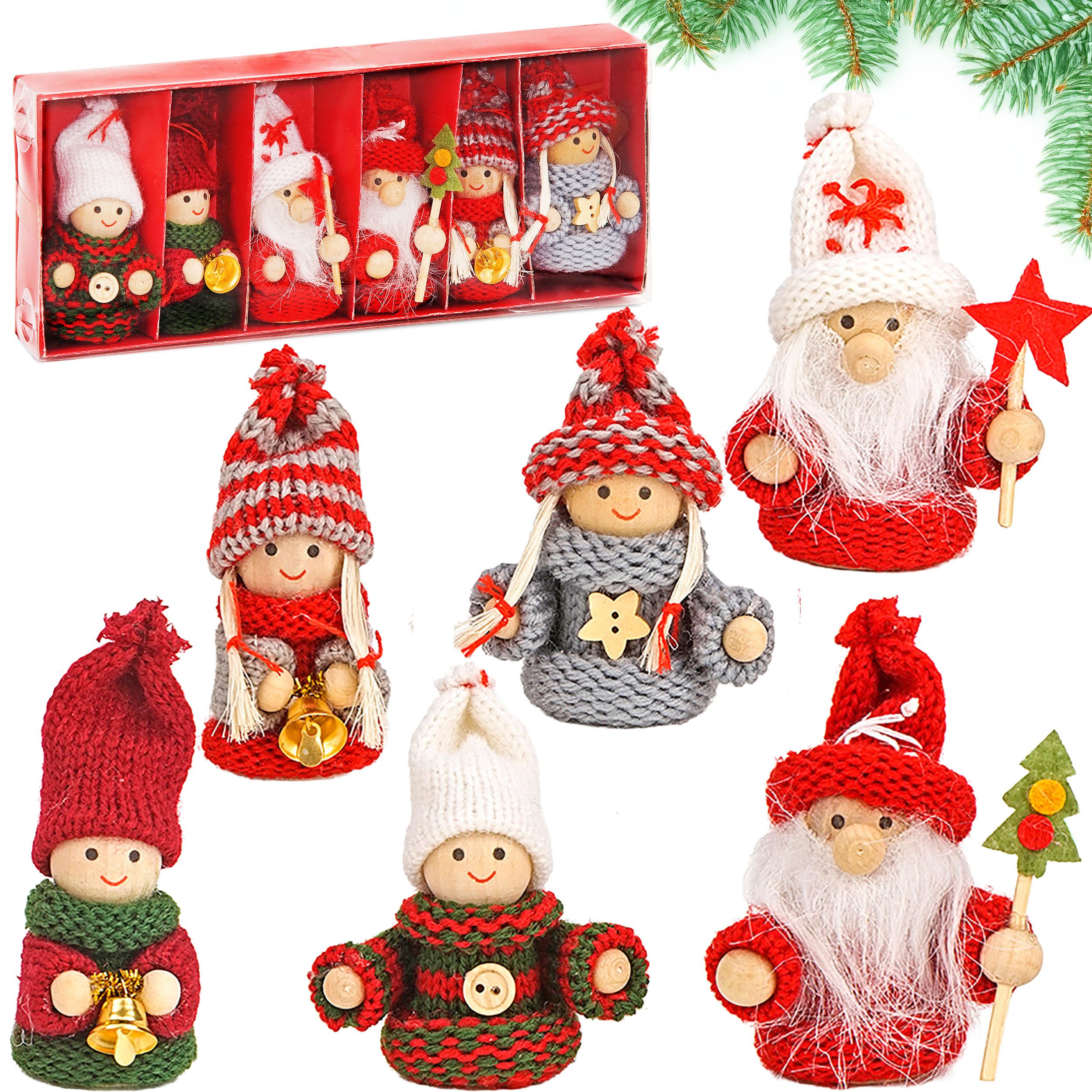 Christbaumschmuck Weihnachtswichtel Set, Winterkinder