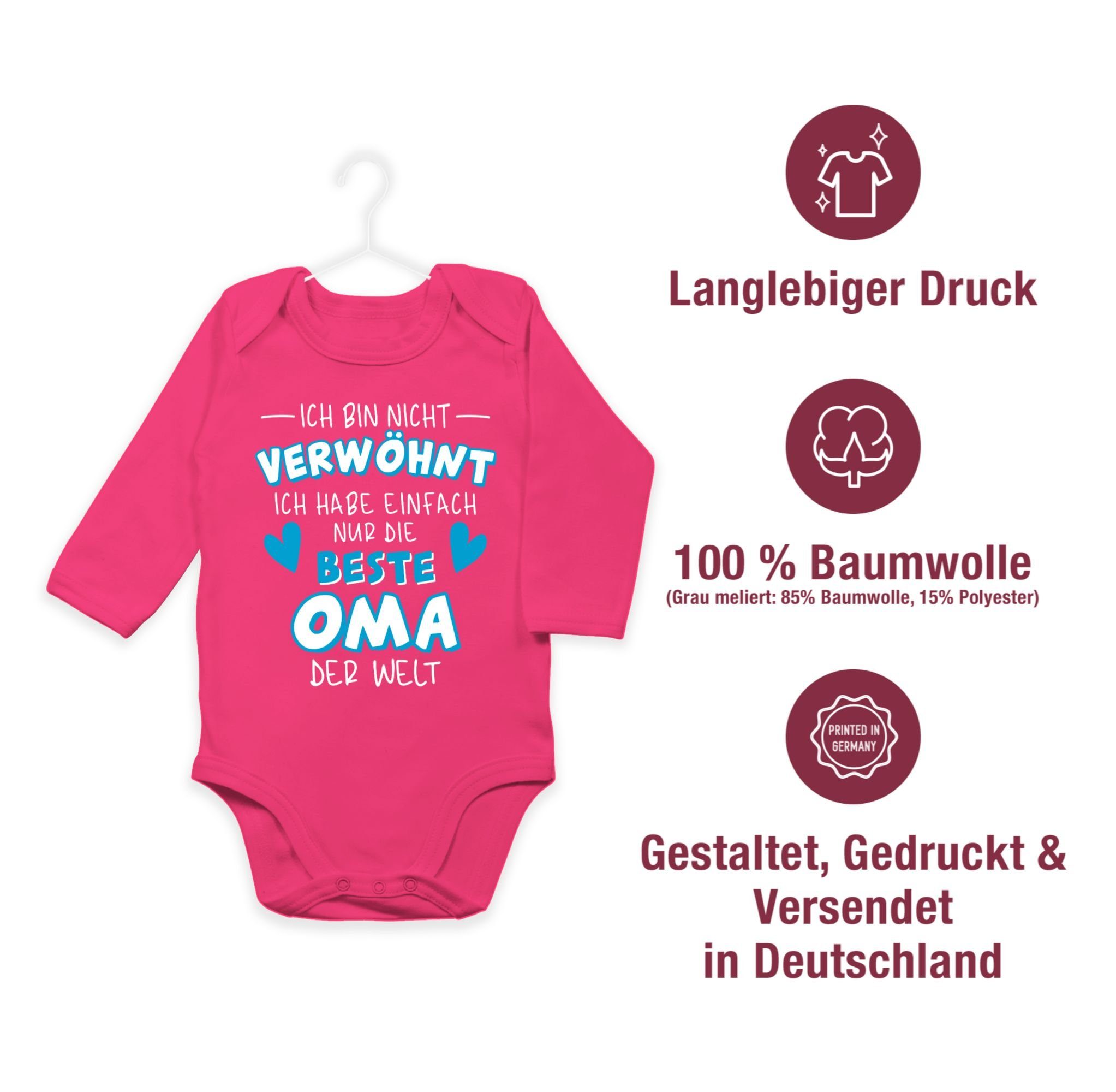 Shirtracer Shirtbody Ich bin nicht verwöhnt - Ich habe einfach nur die beste Oma der Welt - Sprüche Baby