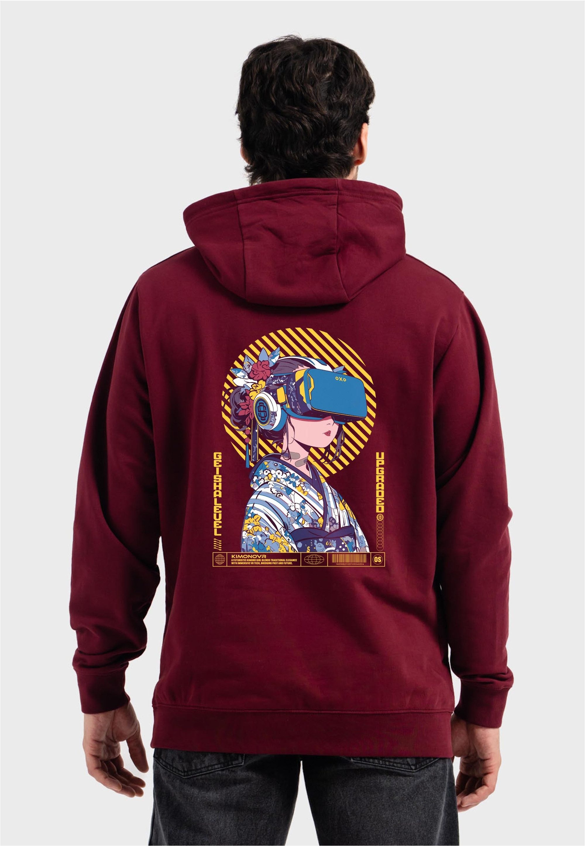 Oldskull Sweatjacke Asian Virtual Logo Graphic mit fernöstlichem Motivprint