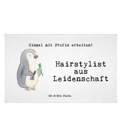 Mr. & Mrs. Panda Handtuch Hairstylist Leidenschaft - Weiß - Geschenk, Coiffeur, Gästetuch, Arbe, (1-St), Kreative Sprüche