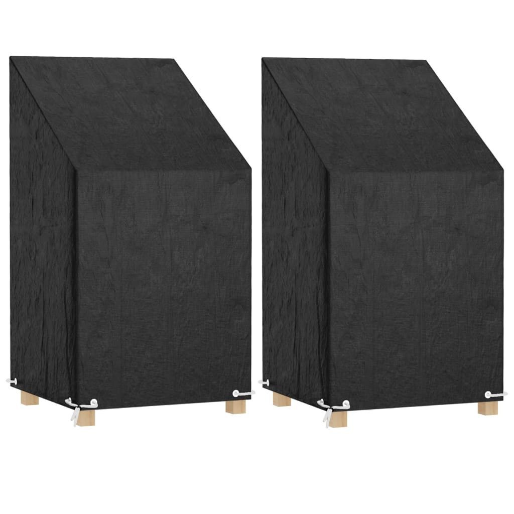 vidaXL Gartenmöbel-Schutzhülle 65 x 65 x 80120 cm Abdeckungen für Gartenstühle 2 Stk 8 Ösen 65x65x801