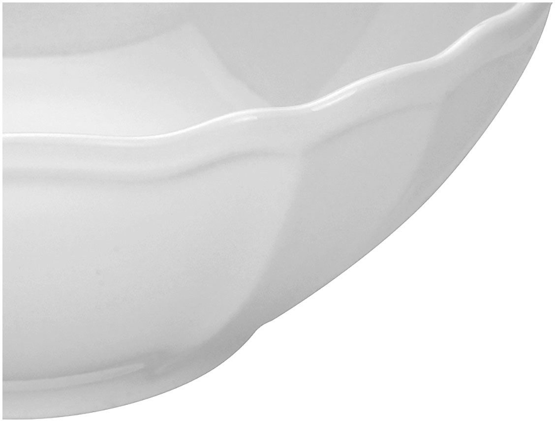 CreaTable Kombiservice Geschirr-Set Flora (16-tlg), 4 Personen, Porzellan, Service weiß, klassische Form im Landhausstil 16 Teile, für 4 Personen