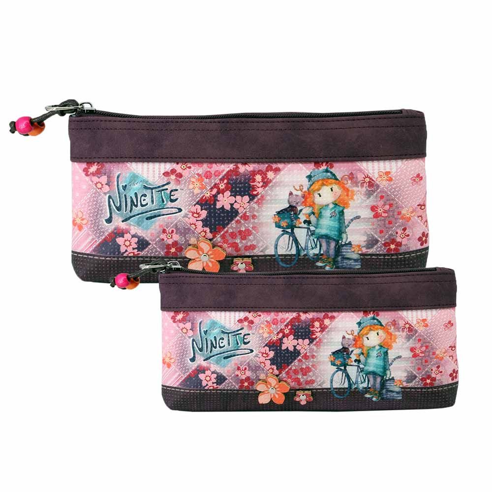 Kosmetiktasche Forever Ninette Set von Zwei Kosmetiktaschen Waschtasche Kulturbeutel