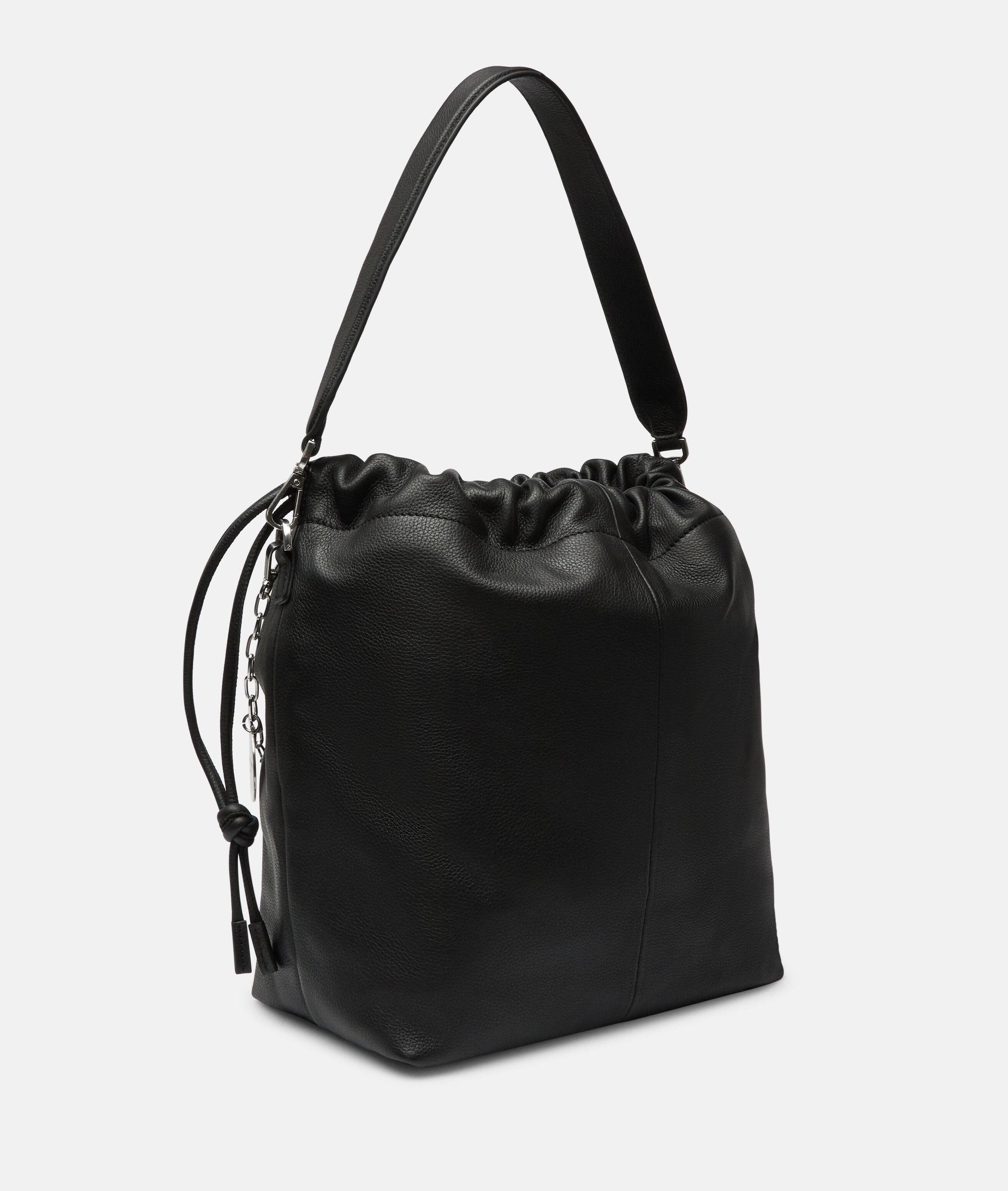 Liebeskind Berlin Schultertasche Lya II Hobo M, Geräumige Beuteltasche aus Rindsleder