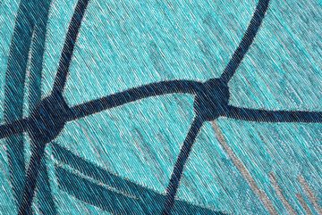 Teppich Keitum 005, Sansibar, rechteckig, Höhe: 3 mm, Flachgewebe, modernes Design, Motiv Fischernetz & gekreuzte Säbel