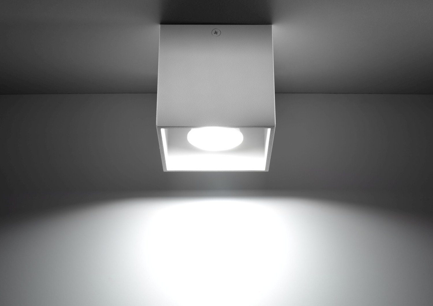 Licht-Erlebnisse Deckenleuchte Aufbauspot Lampe GEO, Inenn Weiß Strahler Bauhausstil Deckenspot Leuchtmittel, Flur ohne