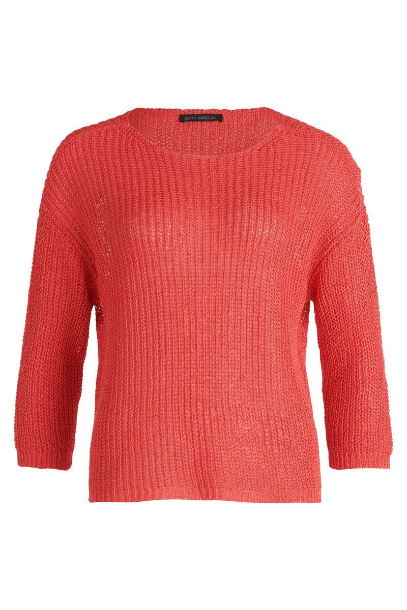 Strickpullover Betty Barclay Basic-Strickpullover mit Rippenstruktur