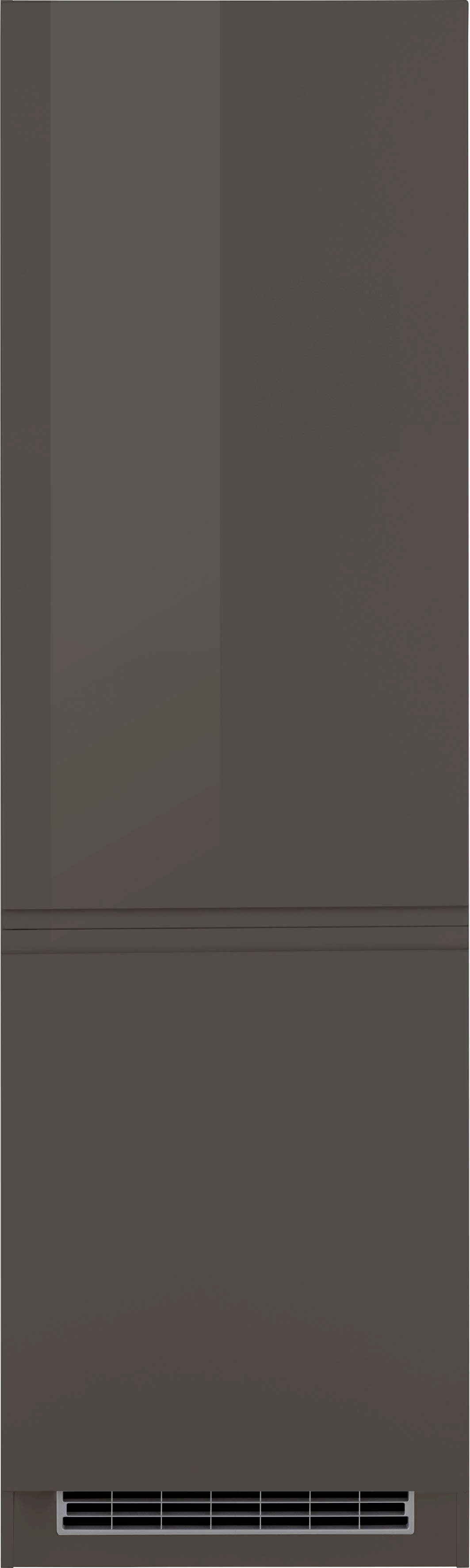 grau Kühlschrank breit, | cm HELD MÖBEL Virginia Kühlumbauschrank 60 für cm Hochglanz cm Nische grafit B/H/T: hoch, 56/178/55 200