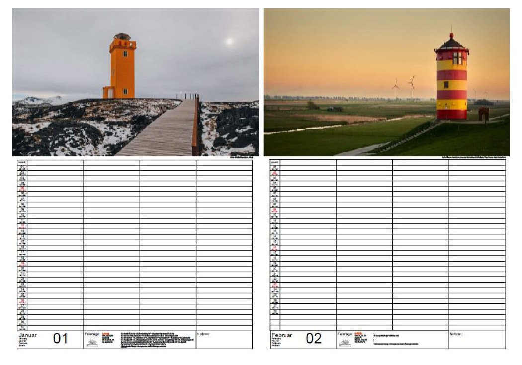Thumbnail - Seelenzauber Familienkalender Leuchtturmzauber Familien Planer Kalender für 2025 DIN A3 Küste Meer