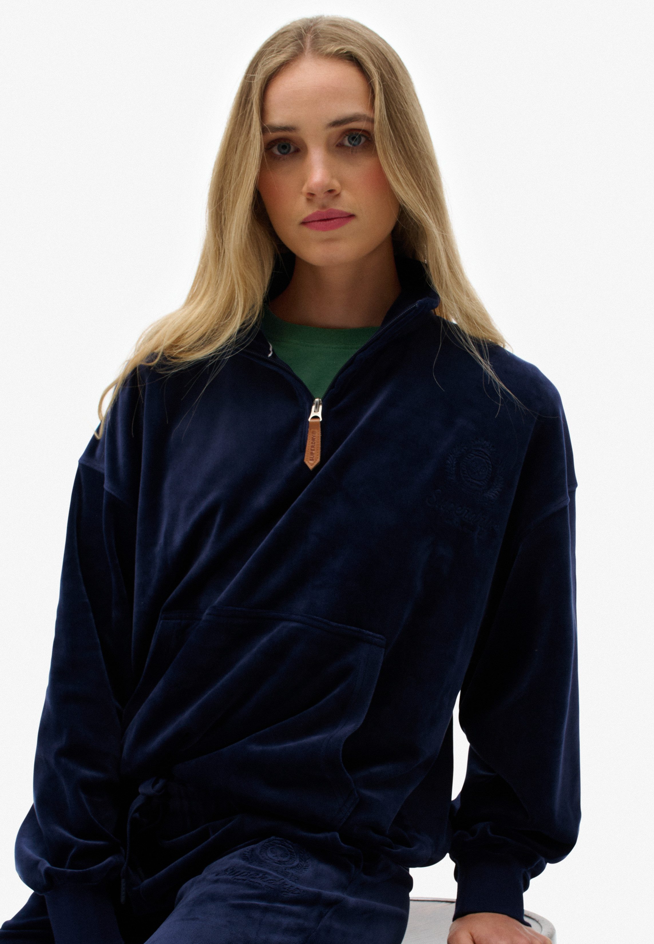Superdry Sweatshirt COUNTRY CLUB VELOUR 1/4 ZIP günstig online kaufen