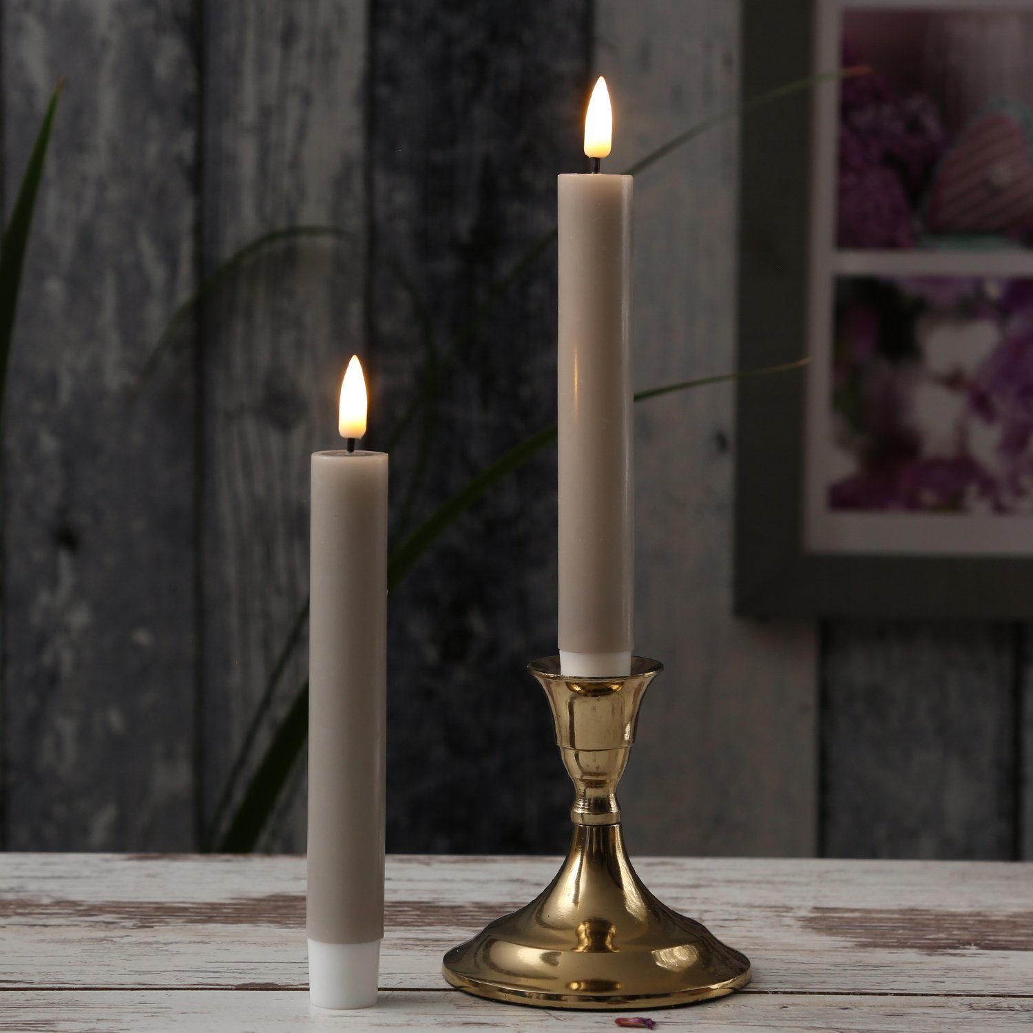 Deluxe Homeart LED-Kerze LED Stabkerzen Mia günstig online kaufen
