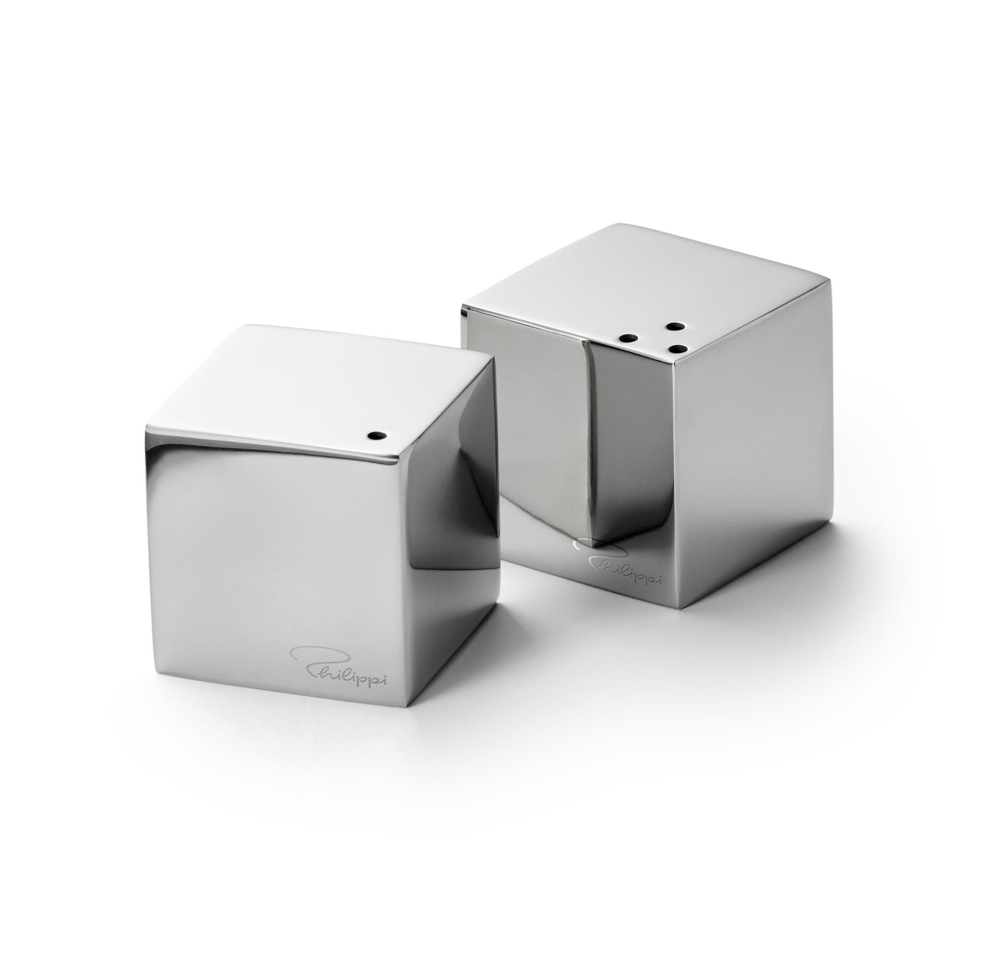 PHILIPPI Salz- / Pfefferstreuer Philippi CUBE Salz und Pfefferstreuer-Set Edelstahl – Bild 2 von 2