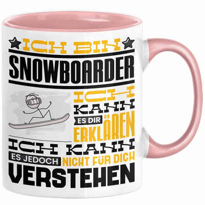 Trendation Tasse Snowboarder Geschenk Kaffee-Tasse Geschenkidee für Snowboarder Ich Bin