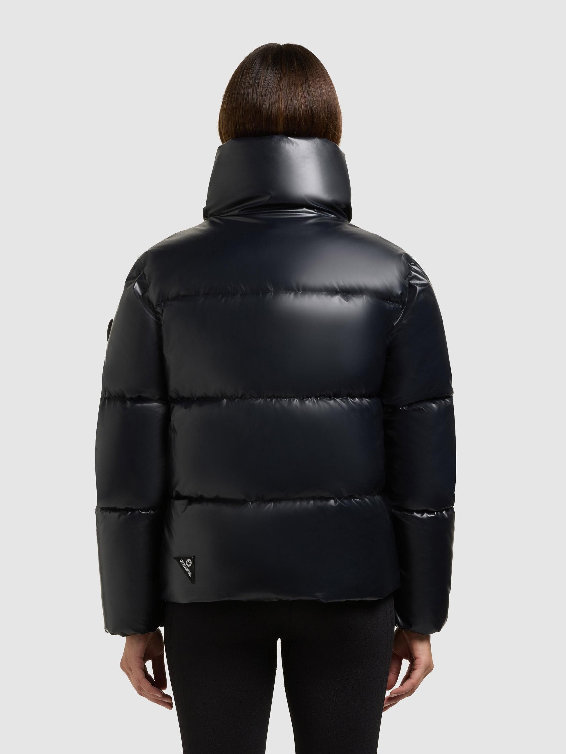 khujo Winterjacke Rinja2 Shiny Schimmernde Winter Steppjacke mit doppeltem Kragen