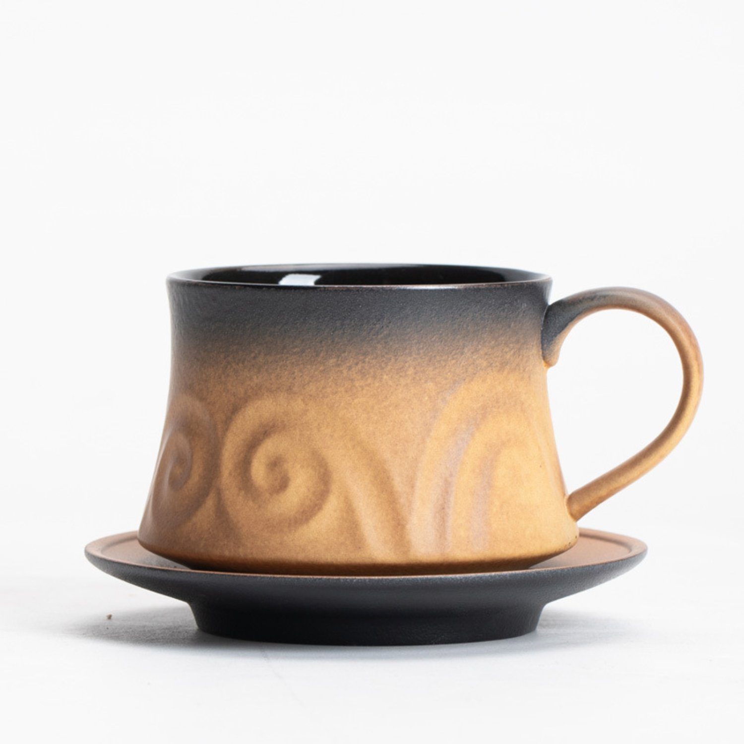 Keramik, Tasse, Vintage Tasse aus Gelb Steingut, Porzellan, Kaffeetasse HOMEIDEAS