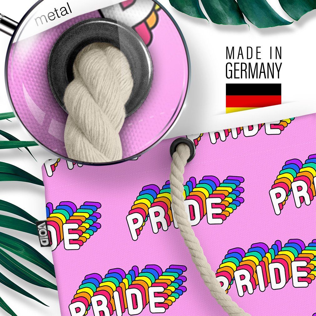 VOID Strandtasche (1-tlg), Pride Pattern Comic Muster Gay Rainbow pride parade Schriftzug flag c