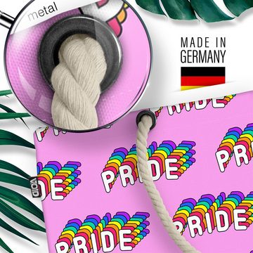 VOID Strandtasche (1-tlg), Pride Pattern Rainbow Schriftzug Muster Comic Gay pride flag parade c