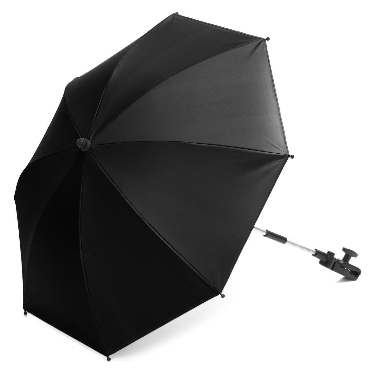 Fillikid Kinderwagenschirm Schwarz, Sonnenschirm Sonnenschutz für Kinderwagen & Buggy - UV Schutz 50+