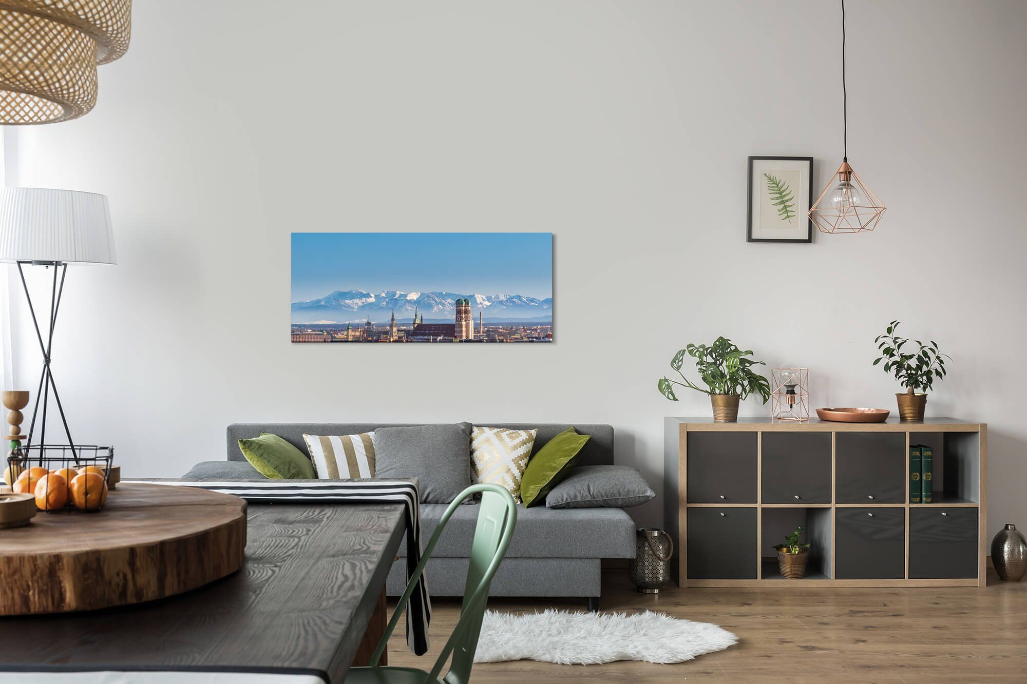 Sinus Art Leinwandbild Panorama von München günstig online kaufen