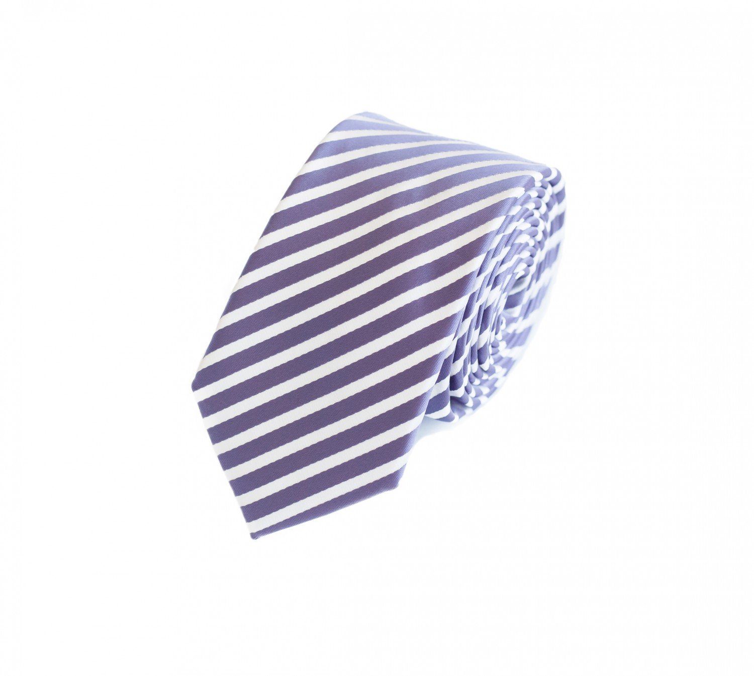 Männer - Herren Gestreift) (6cm), Purple/White Farini Lila Box, Schmal Fabio verschiedene - Schlips (ohne Krawatte Lila Lila 6cm Plump Weiß Krawatte in