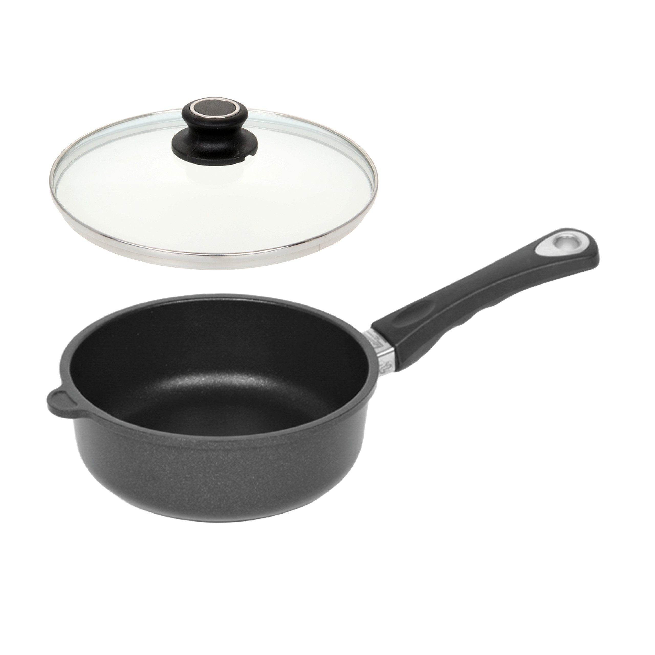 Lotus Gusspfannen Bratpfanne Hochrand-Pfanne Ø 20cm B 15cm H 7,5cm Made in Germany + Deckel