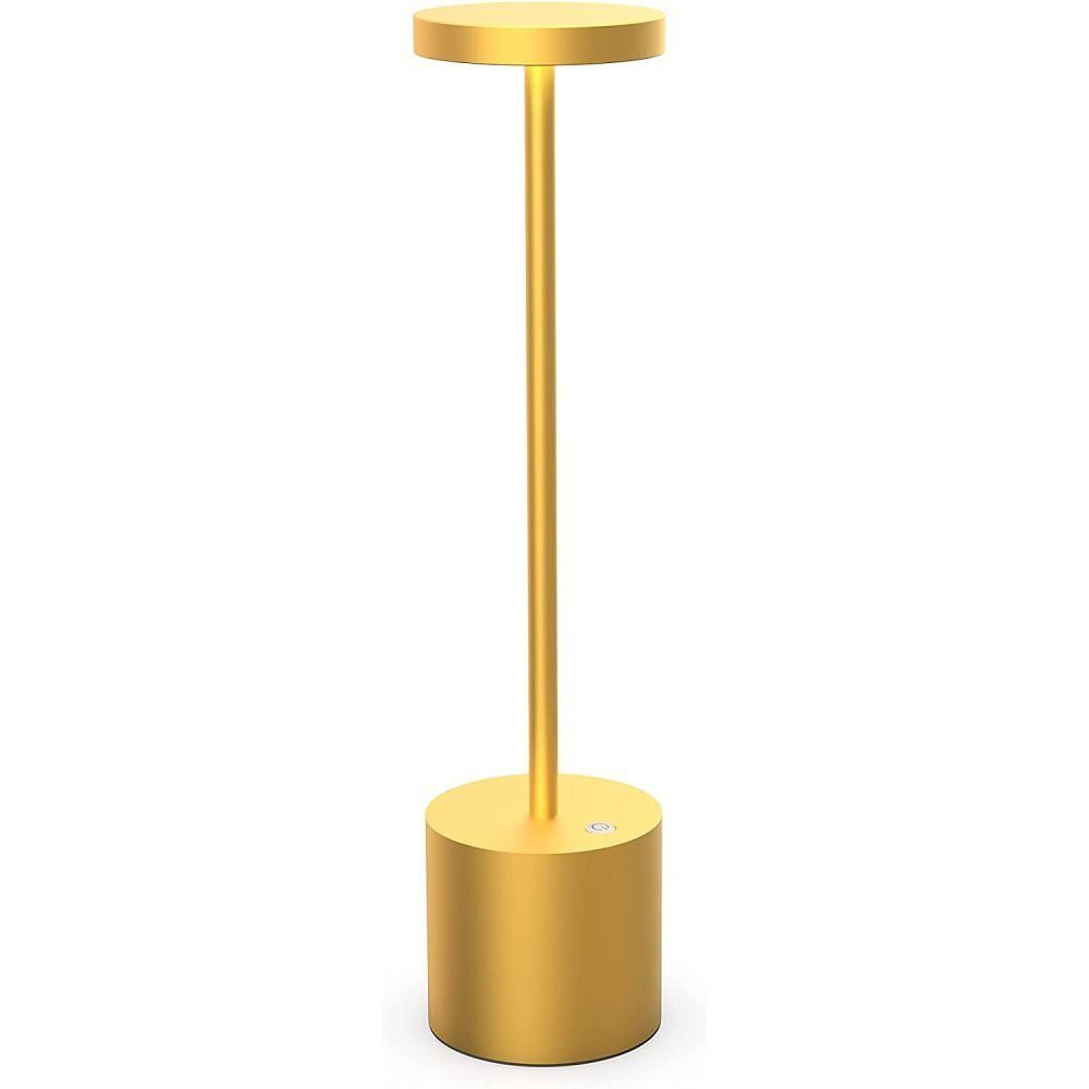 Gold Akku Kabellos Schreibtischlampe Tischlampe, LED GelldG 1800mAh Schreibtischlampe