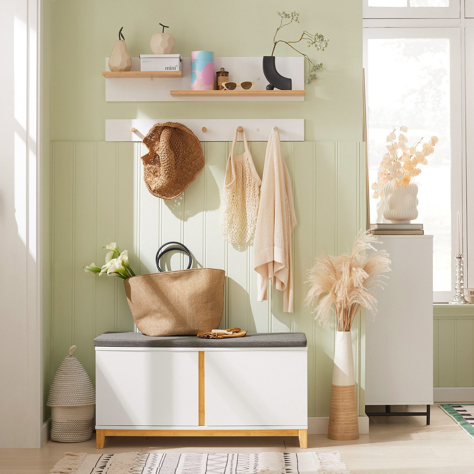 SoBuy Schuhbank FSR117, Schuhtruhe Sitzkommode Schuhregal mit sitzbank Sitz günstig online kaufen