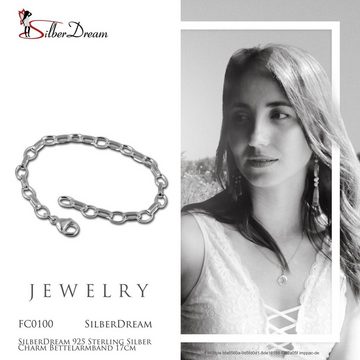 SilberDream Charm-Armband SilberDream Charmsarmband für Charms 17cm (Charmsarmbänder), Charmsarmbänder ca. 17cm, 925 Sterling Silber, Farbe: silber, Made-In