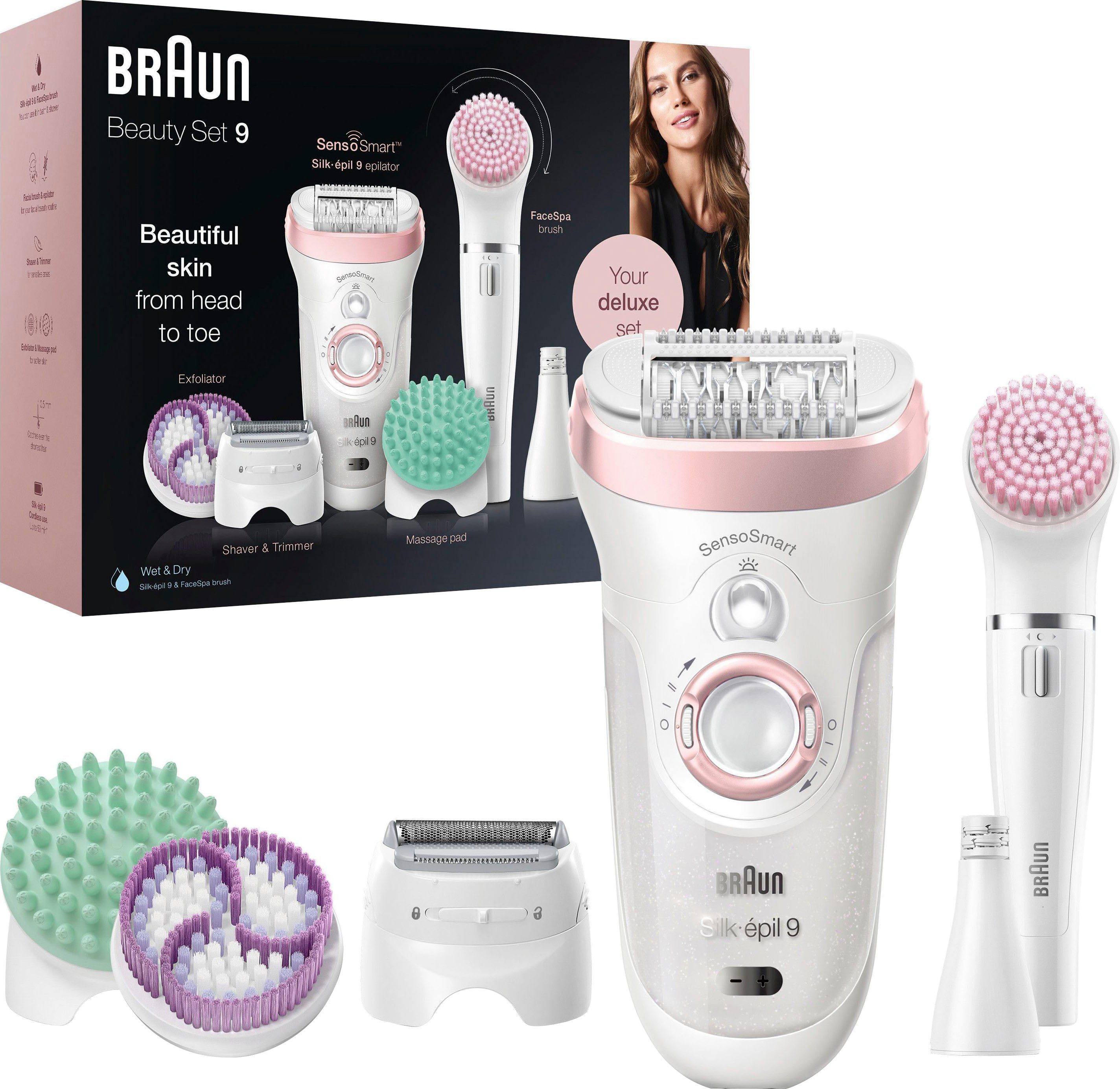 Epilierer Silk-épil Deluxe Beauty-Set 9-995 Deluxe
