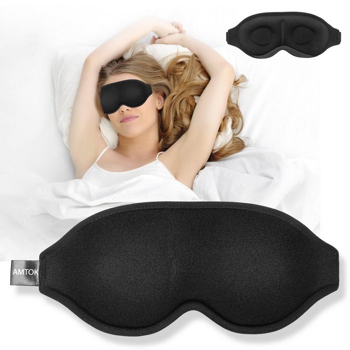 Vaxiuja Schlafmaske 3D-konturierte Cup-Augenbinde Schlaf-Augenmaske für Männer Frauen