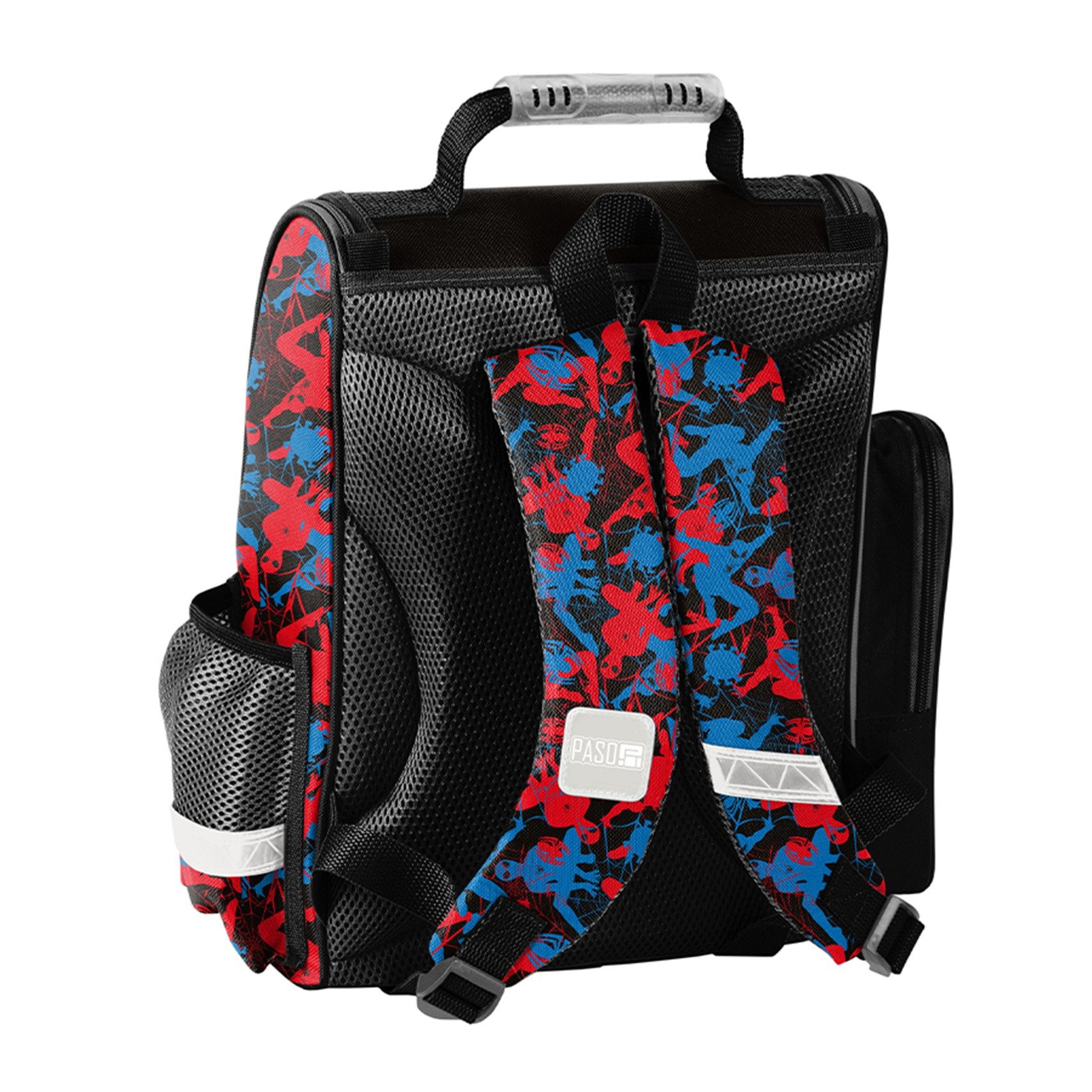 Ebaxx Schulranzen Schulranzen Set 3-teilig Tornister Jungen Spiderman Schwarz