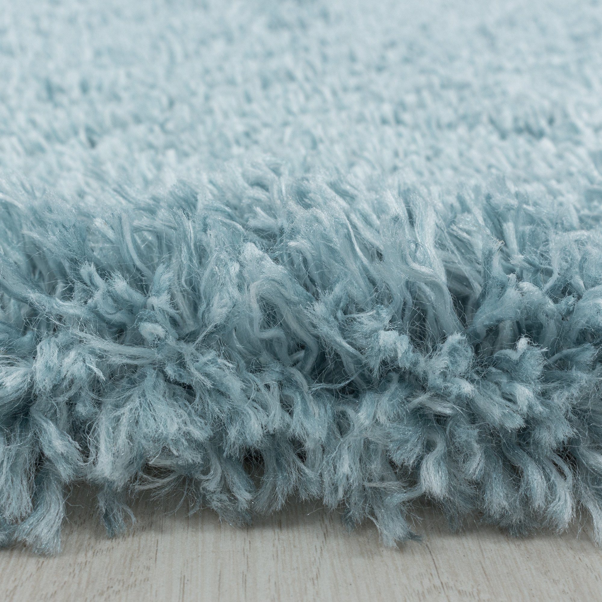 Einfarbig, Höhe: - Teppium, mm, 30 Teppich Unicolor Rund, Teppich Blau Wohnzimmer